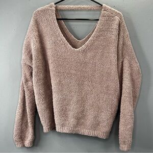 Rue21 Sweater Cut-Out Back Purple/Pink Soft Casual Medium